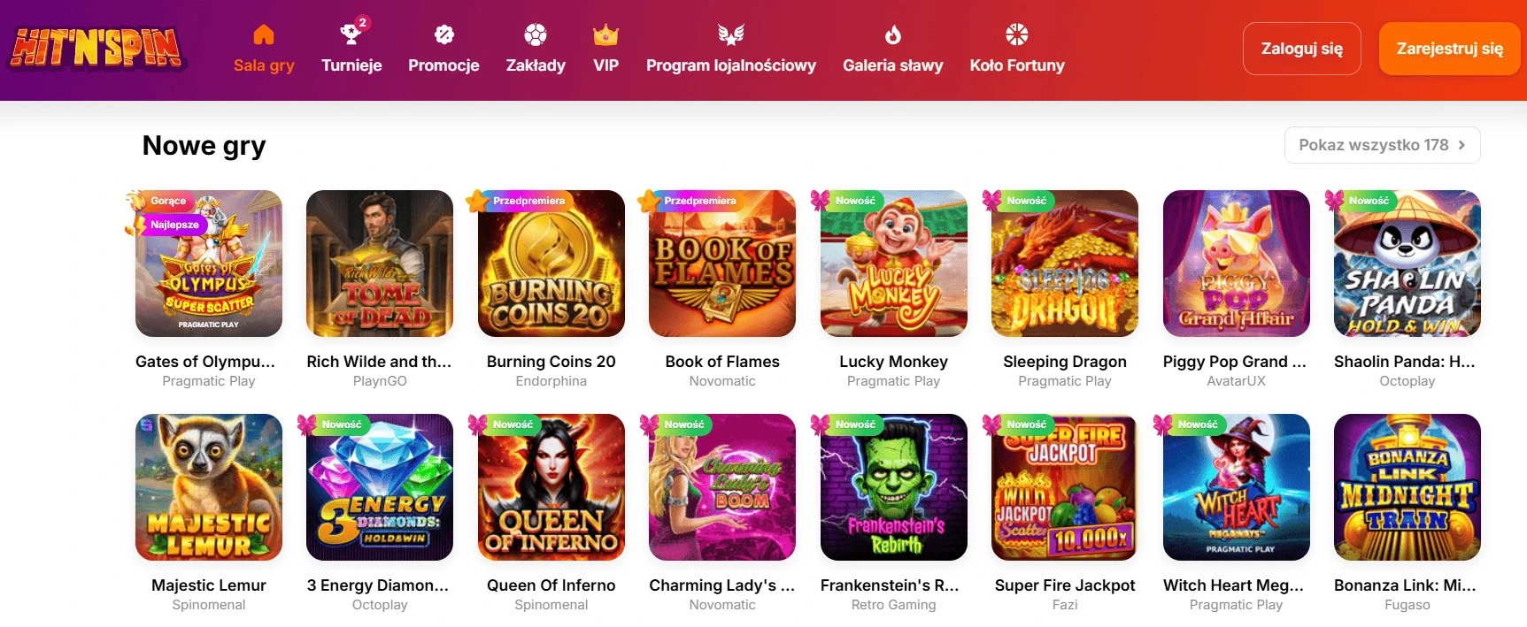 HitNSpin polskie kasyna internetowe