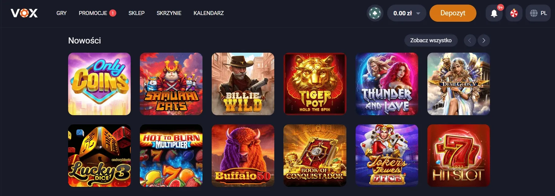 VOX Casino polskie kasyna internetowe